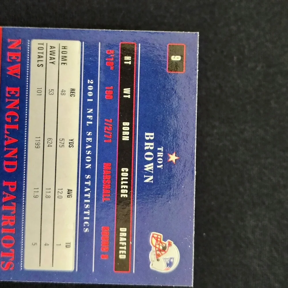 2002 Playoff Contenders #9‎ Troy Brown Football New England Patriots NFL Card